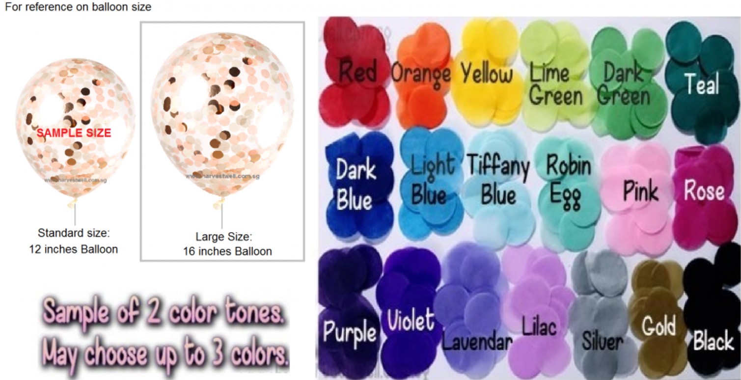 Confetti Helium Latex Balloon (Customise) size: 16"